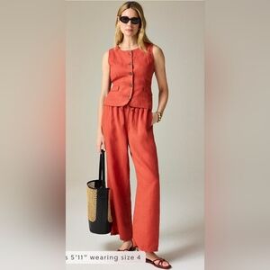 J. Crew Crew Neck Linen Vest Size 14 NWOT
